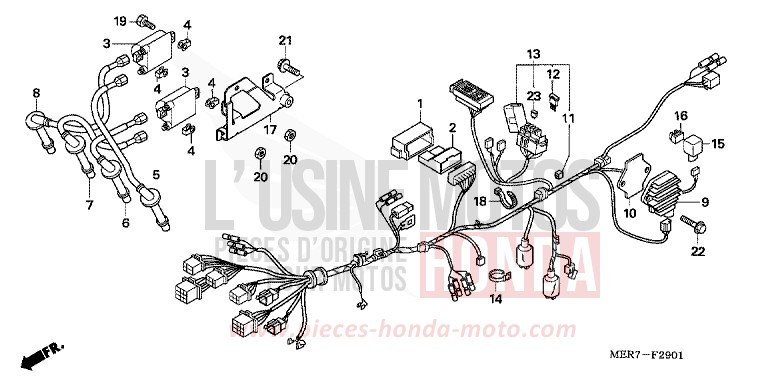 KABELBAUM (CBF600N6/NA6) von CBF600N ABS FORCE SILVER METALLIC (NH411D) von 2006